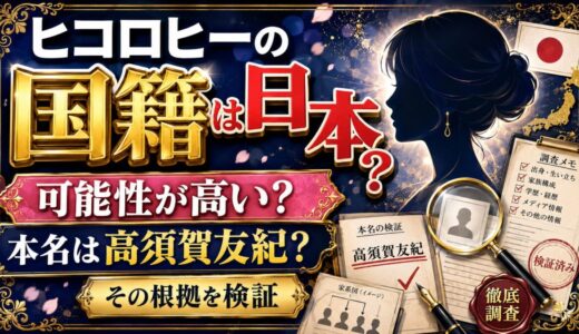 ヒコロヒーの国籍は日本である可能性が高い？その根拠は本名とされる高須賀友紀？