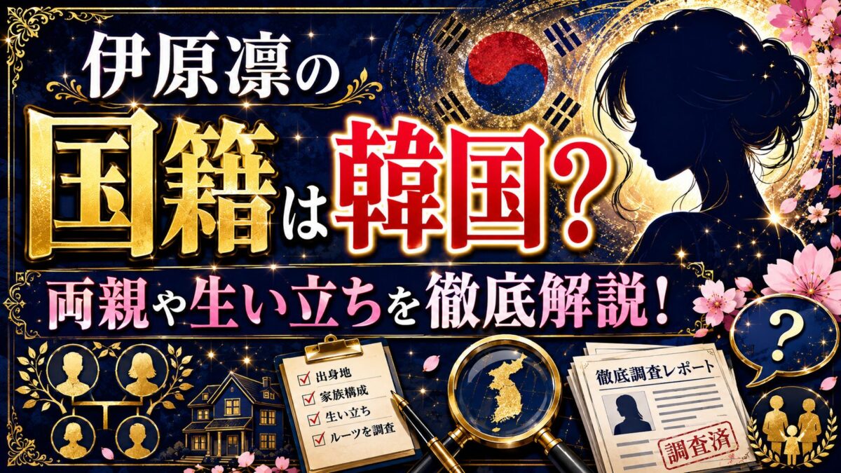 伊原凛の国籍は韓国？両親や生い立ちを徹底解説！