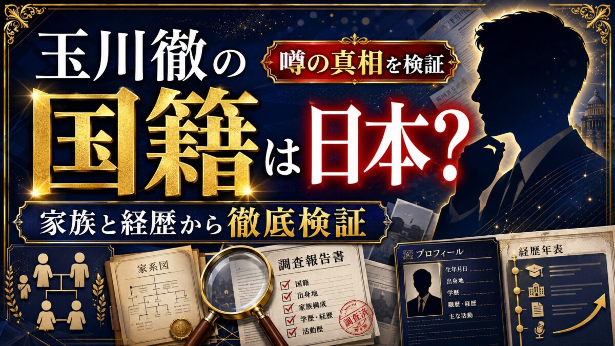 玉川徹の国籍は日本？噂の真相を家族と経歴から徹底検証
