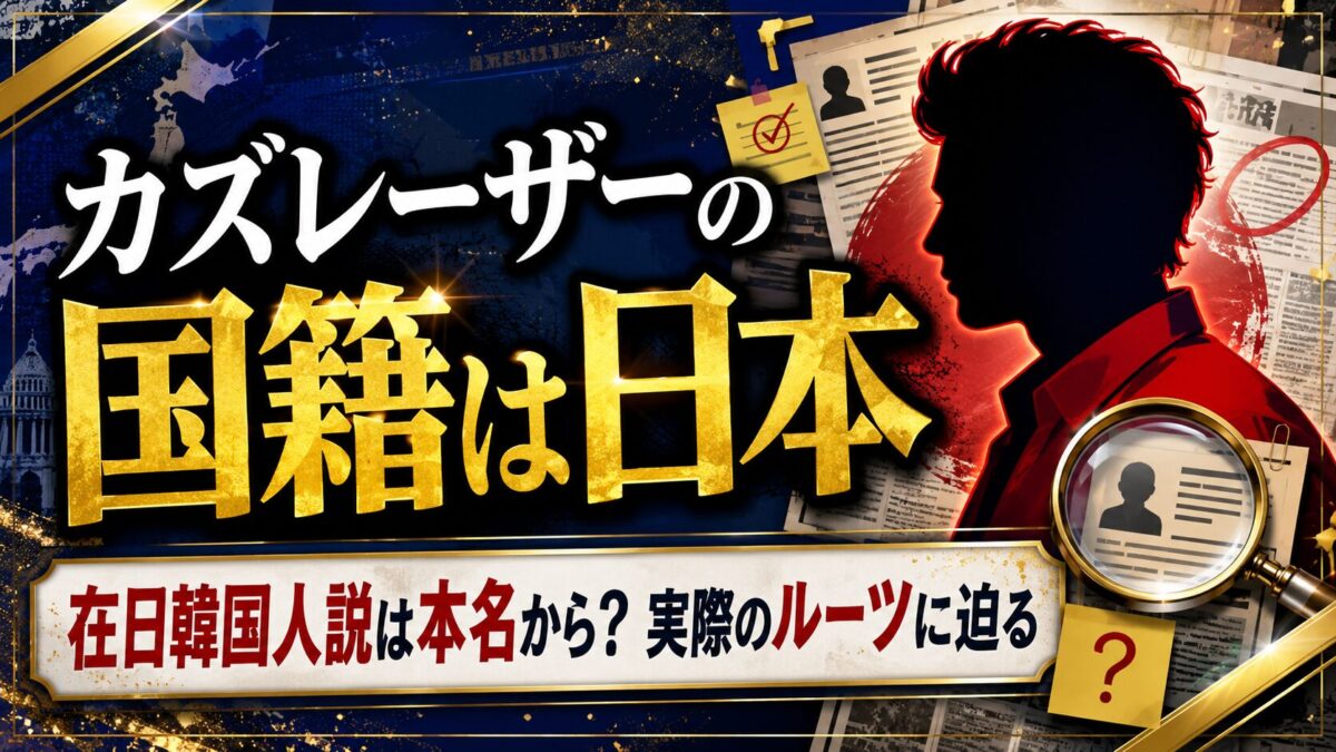 カズレーザーの国籍は日本|在日韓国人説は本名から?実際のルーツに迫る
