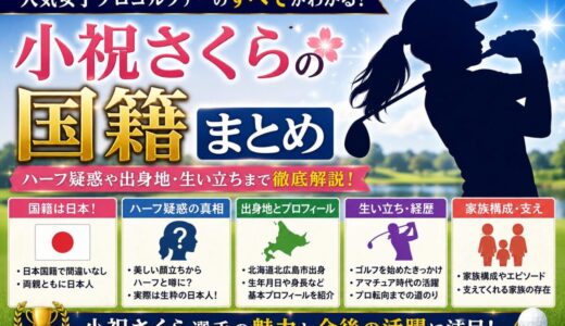 小祝さくらの国籍まとめ｜ハーフ疑惑や出身地・生い立ちまで徹底解説！