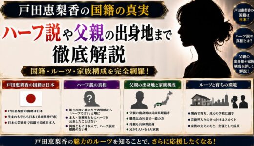 戸田恵梨香の国籍の真実｜ハーフ説や父親の出身地まで徹底解説