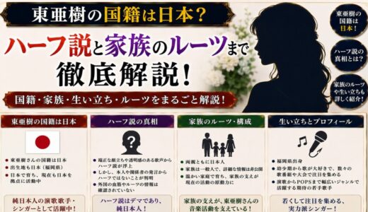 東亜樹の国籍は日本？ハーフ説と家族のルーツまで徹底解説