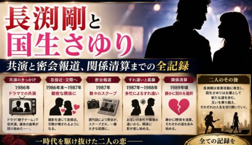 長渕剛と国生さゆり｜共演と密会報道、関係清算までの全記録