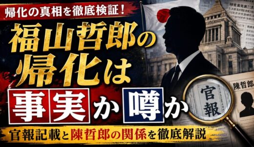 福山哲郎の帰化は事実か噂か｜官報記載と陳哲郎の関係を徹底解説