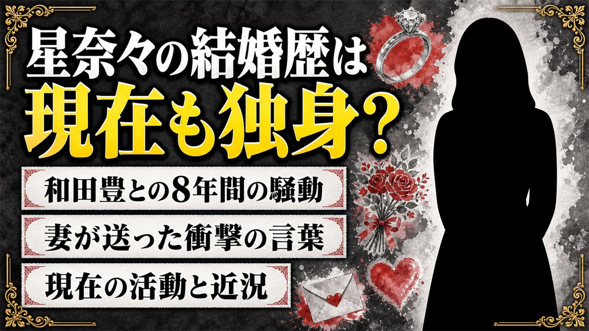 星奈々の結婚歴と現在のプライベート！和田豊との不倫騒動の全貌も解説