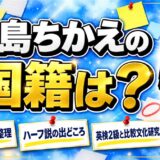 加島ちかえの国籍は公表されていない|ハーフ説を生んだ英検2級と比較文化研究