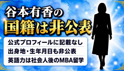 谷本有香の国籍は公表されていない｜英語力は社会人後のサンダーバード留学で得たと本人が語る