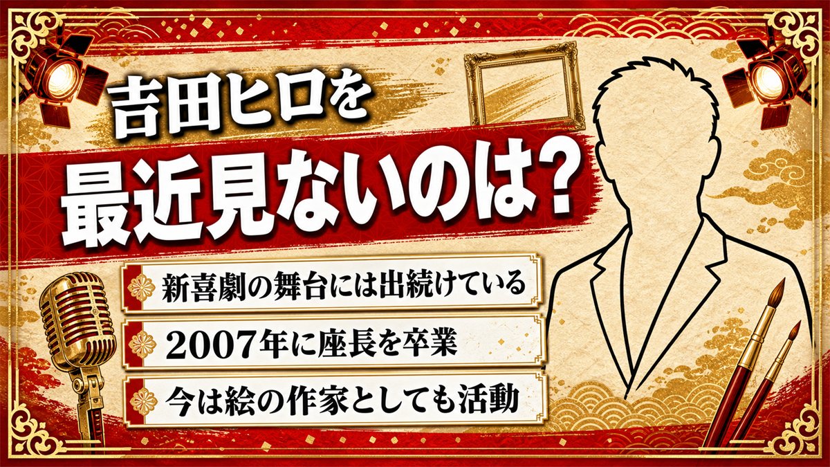 吉田ヒロを最近見ないのは新喜劇の舞台にいるから!画家として届いたニューヨーク