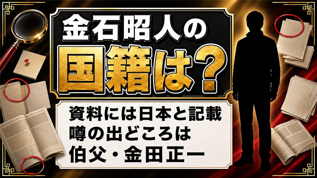金石昭人の国籍は日本と記載あり!韓国説の出どころは伯父・金田正一だった