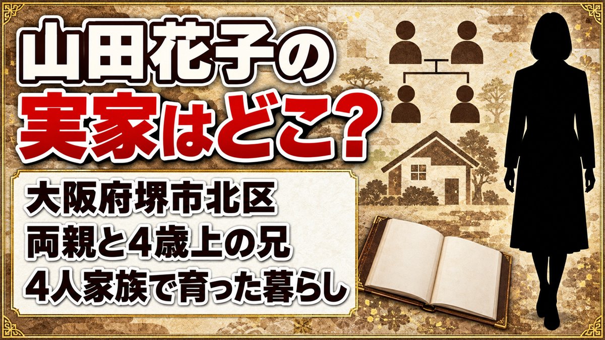 山田花子の実家は大阪府堺市北区!両親と4歳上の兄の4人家族で育った暮らしとは